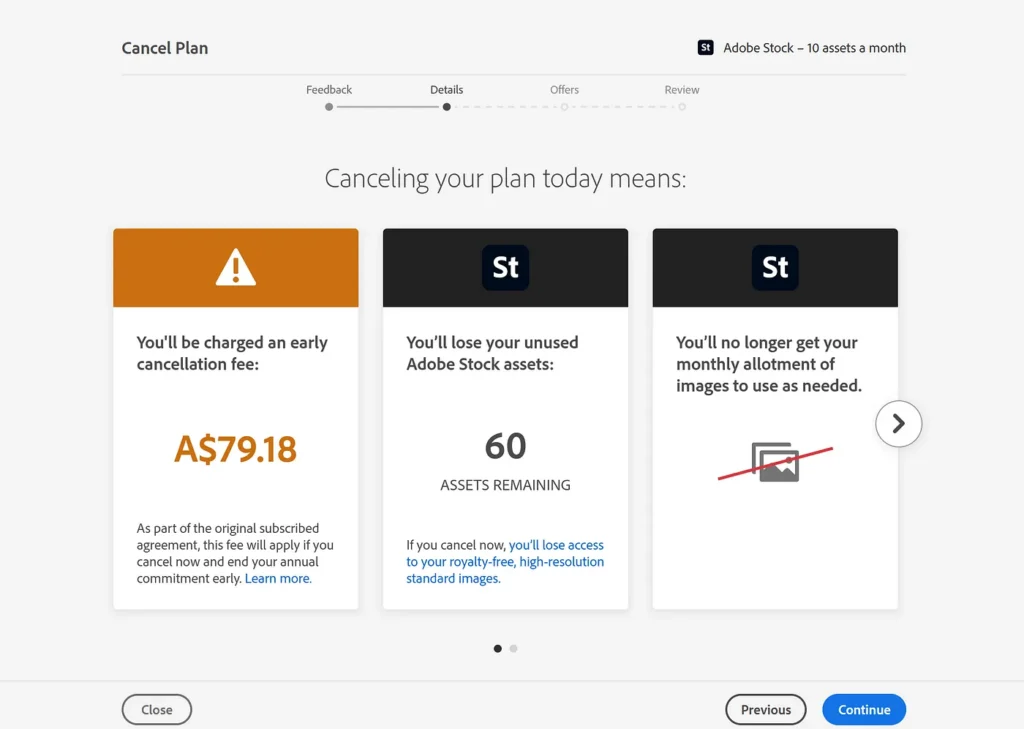 cancel adobe subscription without fee